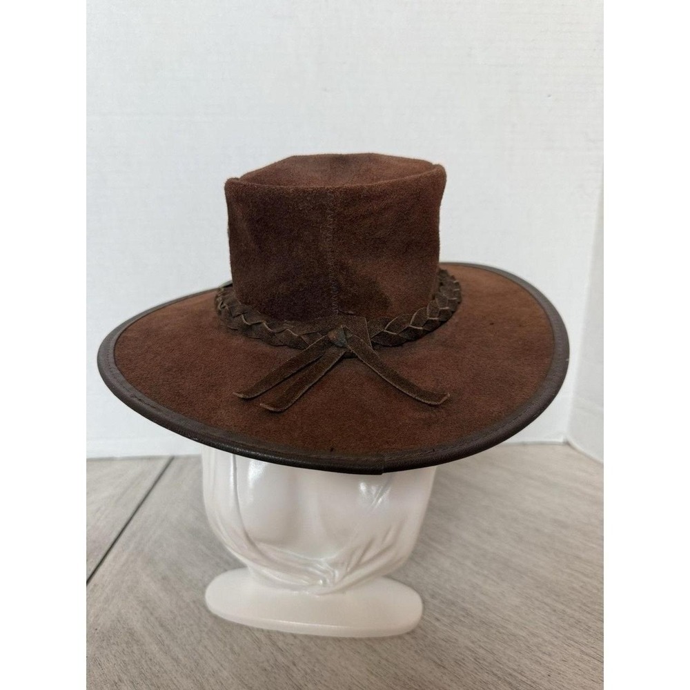Barmah Foldaway Suede outback-style bush hat Chocolate or Tobacco'Color‎ Size M